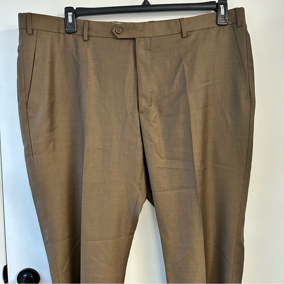 Santorelli Loro Piana Wool Serge Dress Pants 44R Flat Front Modern Fit - Picture 9 of 16
